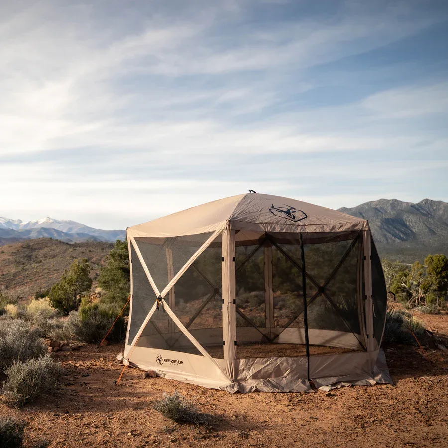 Gazelle 6 sided canopy erect