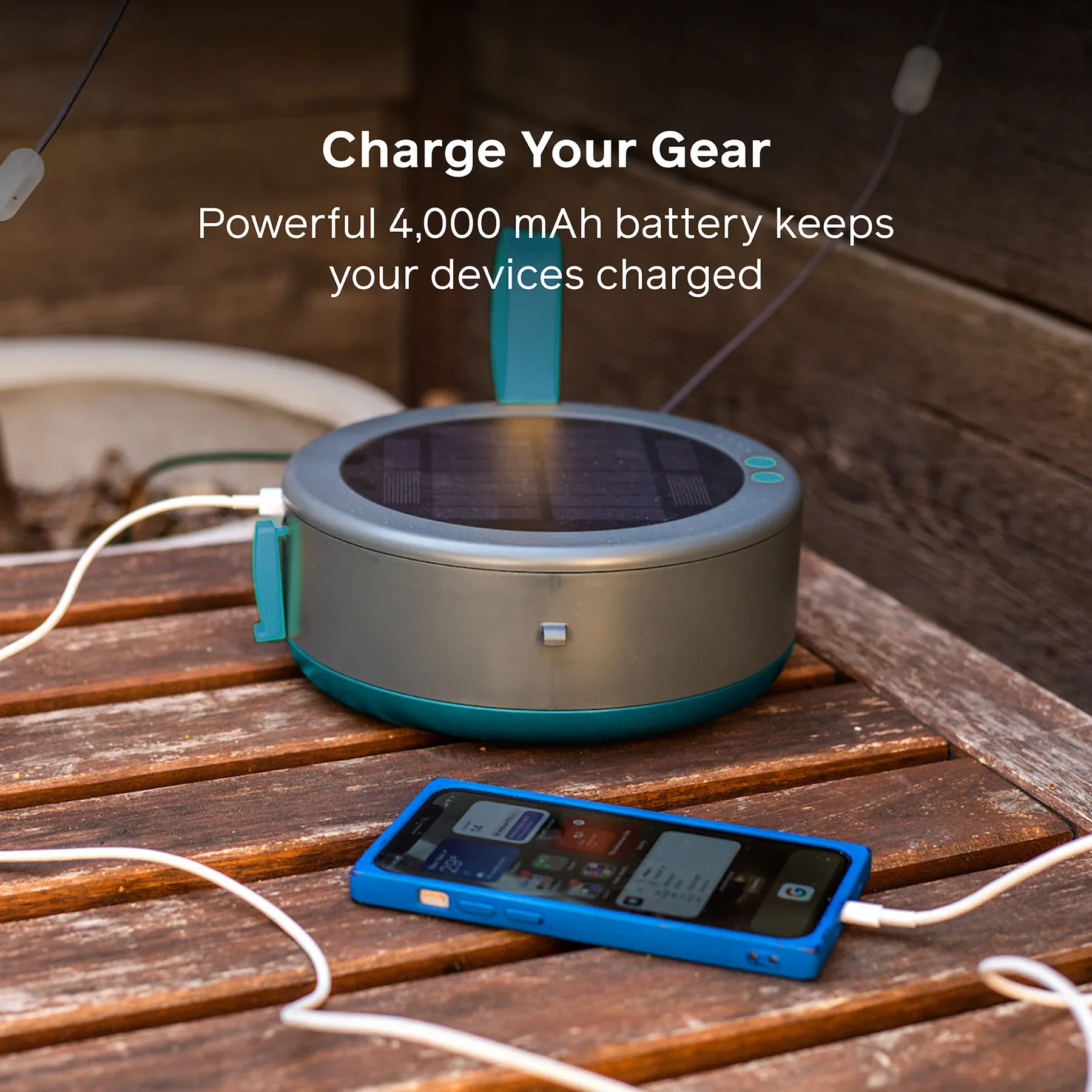 Solar String Lights 44ft White Carousel 9