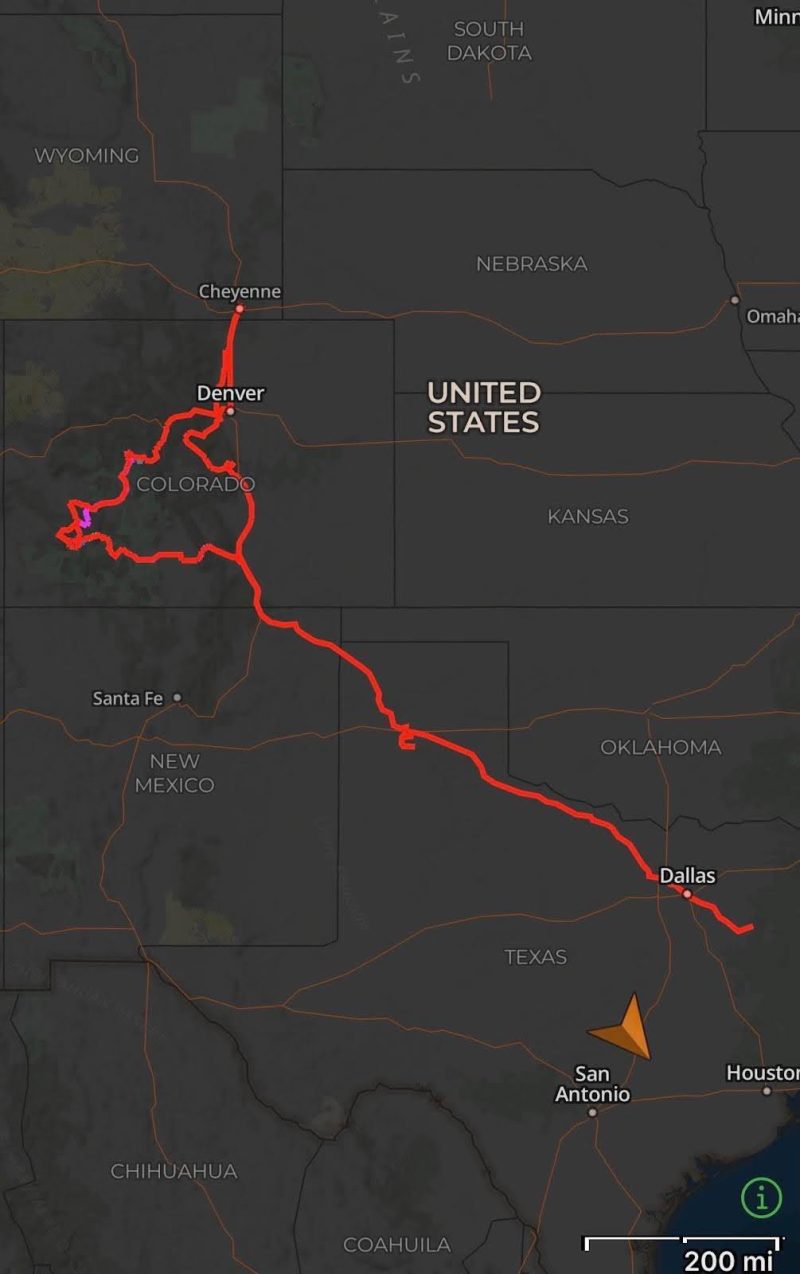Overland map route