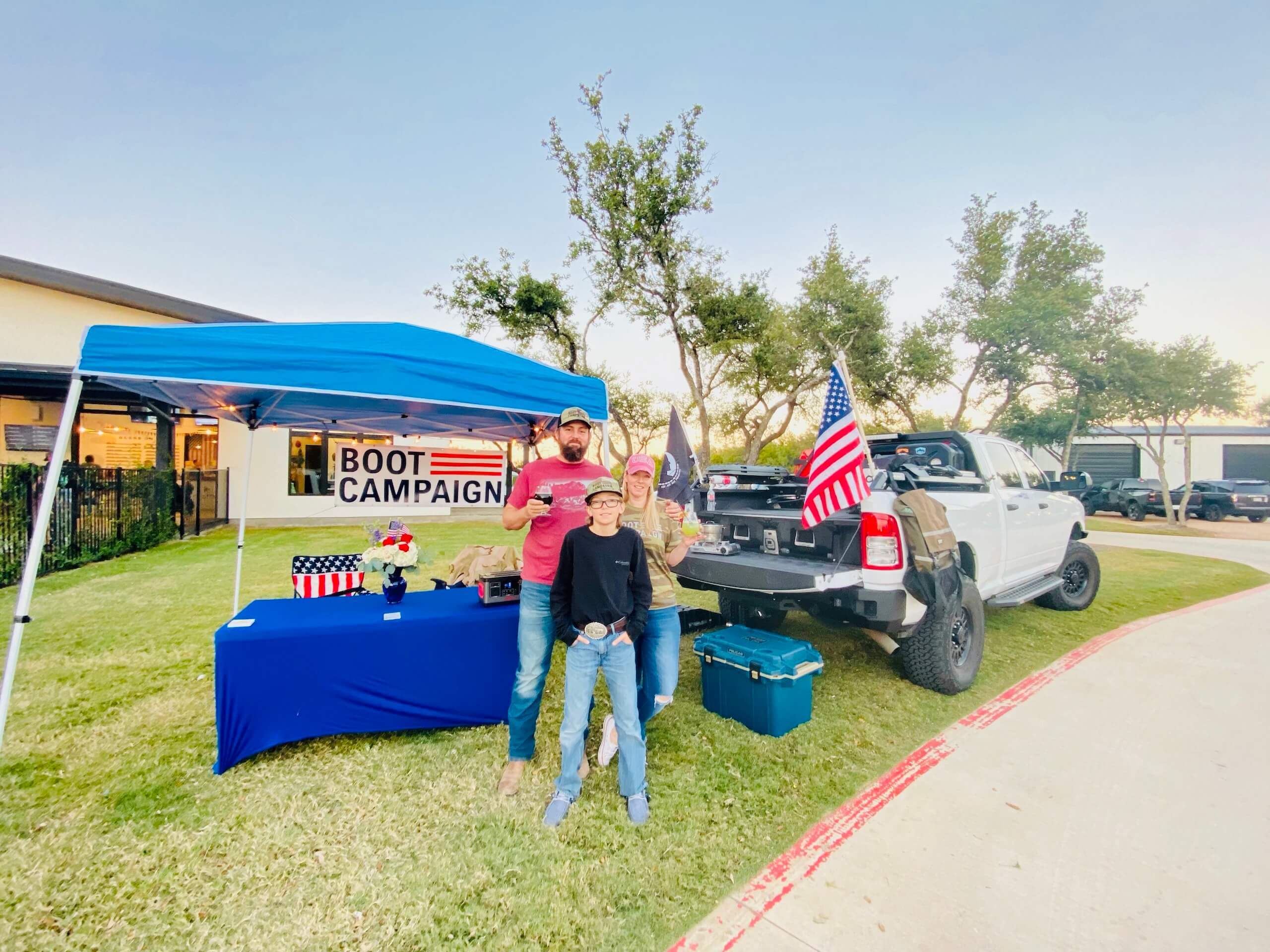 Boot campaign family sign