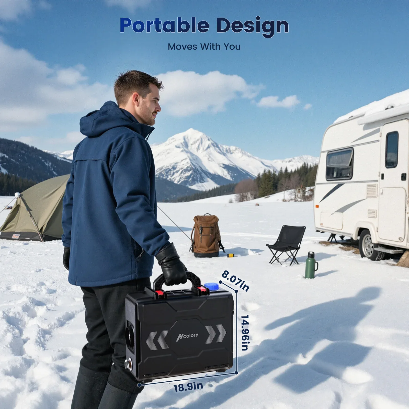 Diesel heater toolbox 2s plus upgraded 6l all in one wireless remote portable design product dimension